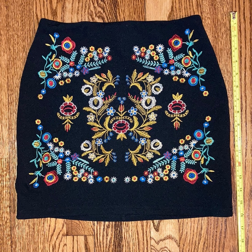 Shein embroidered skirt